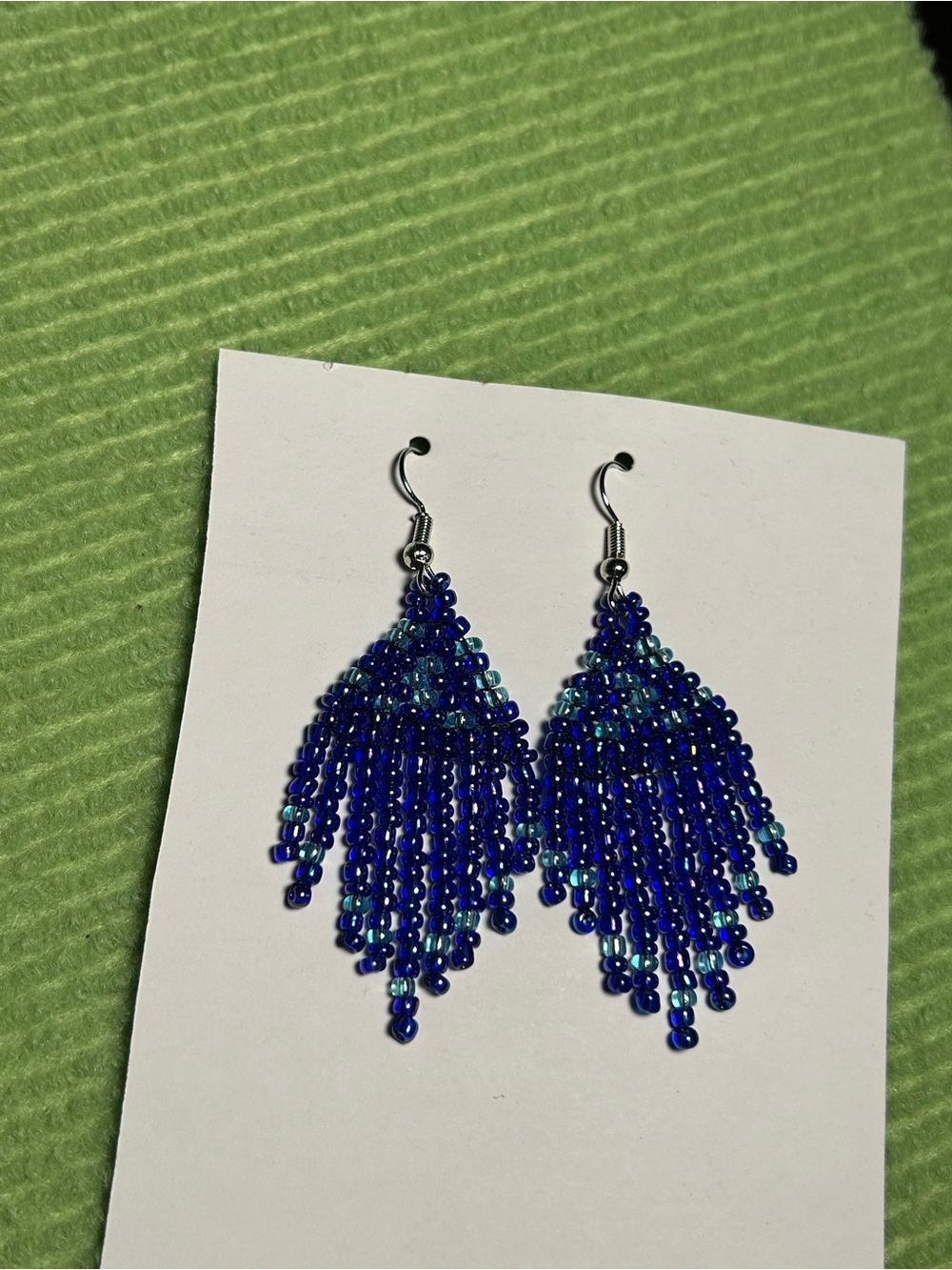 Multicolor Beaded Fringe Earring set - Picture 5 of 7
